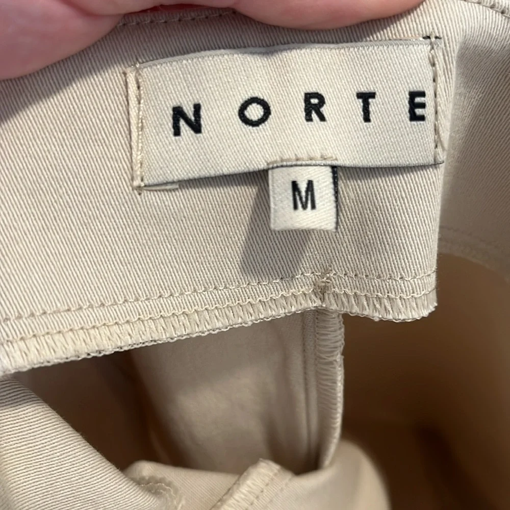 Norte Organic Cotton Cream Pantin Straight leg Pants & Ares Crop Top Coord Set